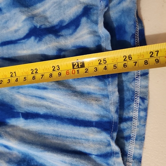 Love & Pineapples Blue Tie-Dye Graphic T-Shirt Make Some Waves Medium Cotton - Picture 6 of 9